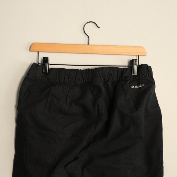 Columbia Women's Sz M Black Cropped Capri Pull On Stretch Hiking Stretch Pants - Picture 6 of 12